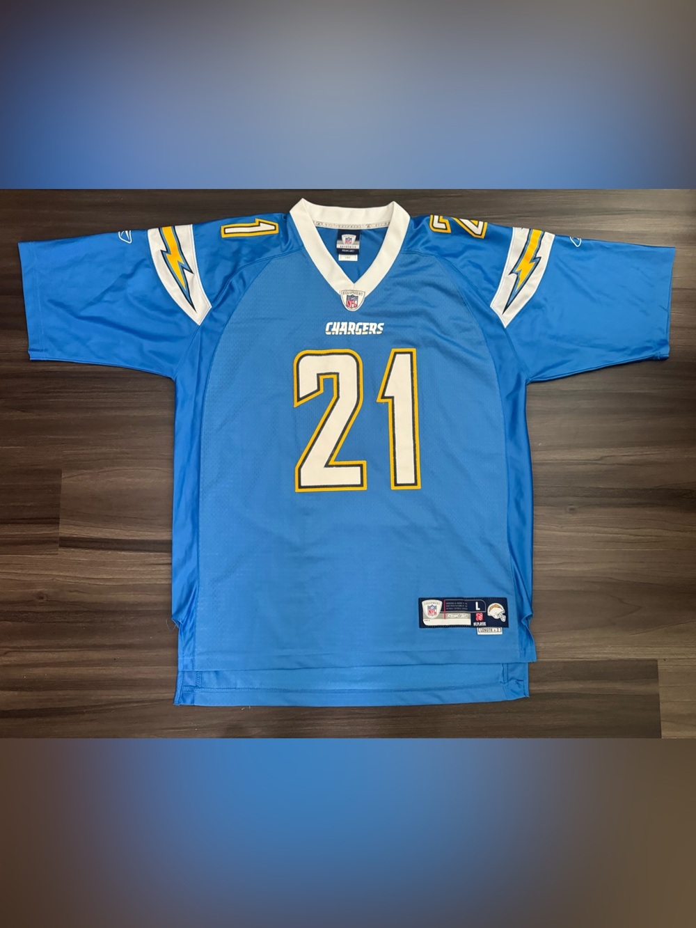 Reebok San Diego Chargers LaDainian Tomlinson #21 NFL Stitched Jersey Men L +2